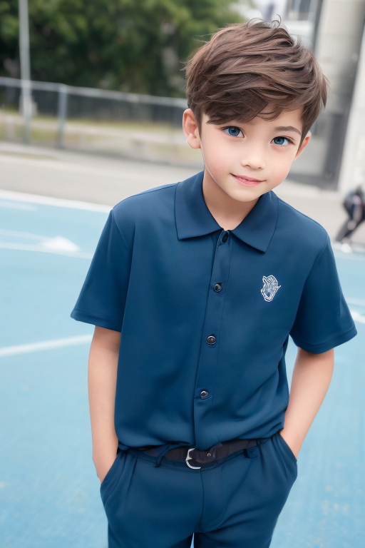 [Boy-210] Free commercially available images of Ai male characters, free illustrations of brown-haired blue-eyed and blue-eyed boys, and live-action images of street background characters