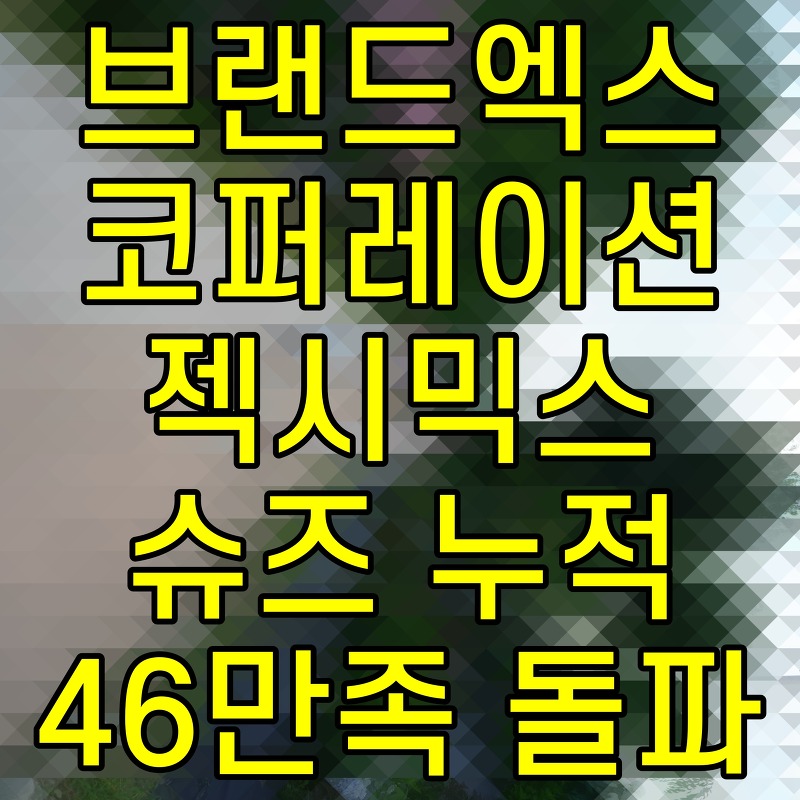 브랜드엑스코퍼레이션 젝시믹스 슈즈 누적 46만족 돌파
