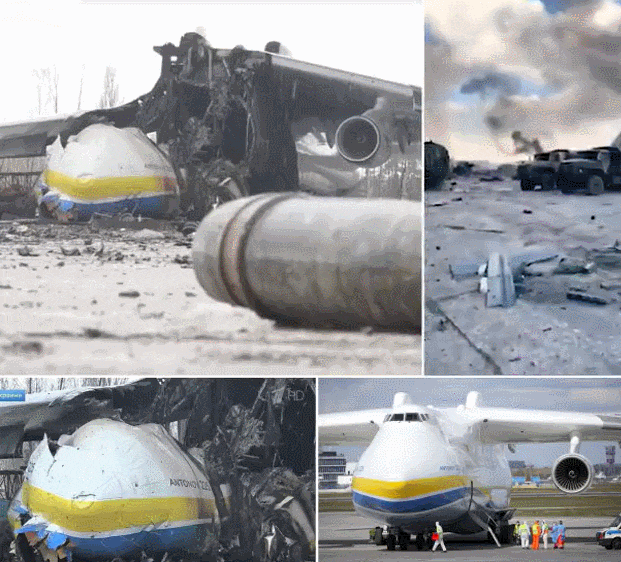 세계 유일한 세계 최대 수송기 러시아 공습에 파괴 VIDEO: Footage from Antonov airport appears to confirm AN-225 destruction