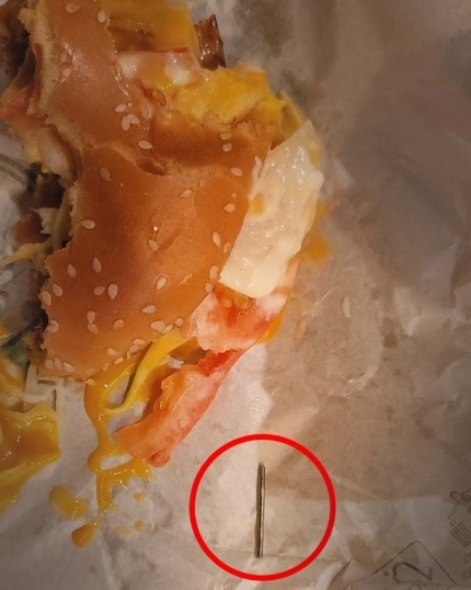 고양 맥도날드 보성 녹돈 햄버거에서 나온 2cm 물체 정체? “보상금 10만 원 제시”