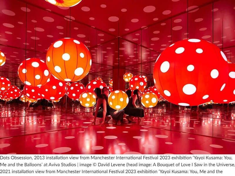 야요이 쿠사마: 너, 나, 풍선들  VIDEO: Yayoi kusama's inflatable works take over manchester in 'you, me & the balloons' exhibition