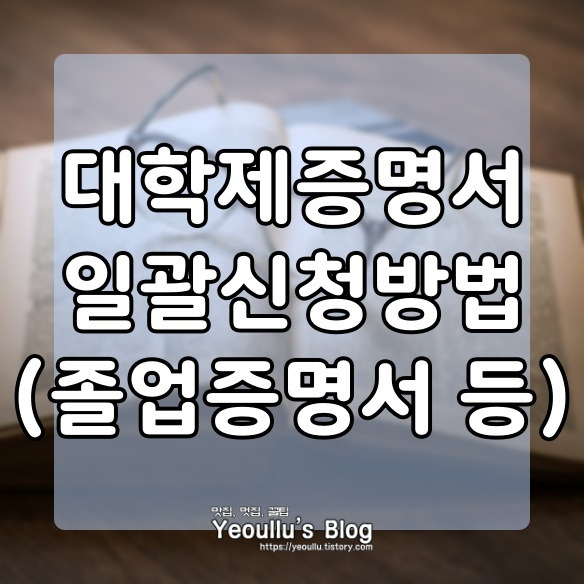 졸업증명서 인터넷발급 신청하는 방법