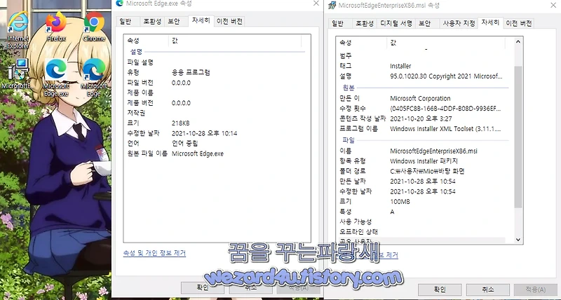 마이크로소트 엣지 브라우저로 위장 하고 있는 악성코드 Chaos 랜섬웨어