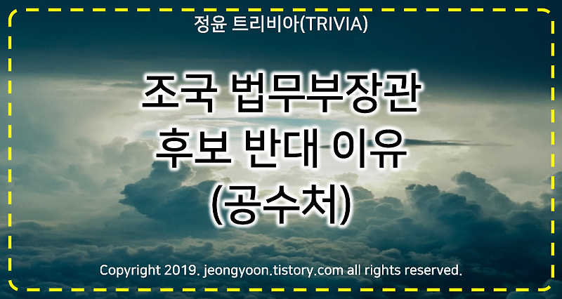 #조국 법무부장관 후보 반대 이유 (공수처)