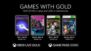 2021년 10월 Xbox Live Gold 무료 게임 발표