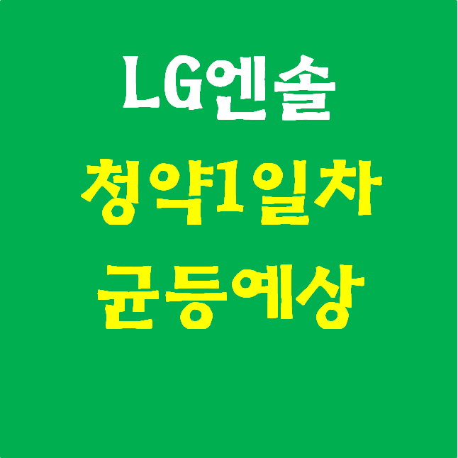 LG에너지솔루션 1일차 청약건수 정리. 균등배분수량 예상