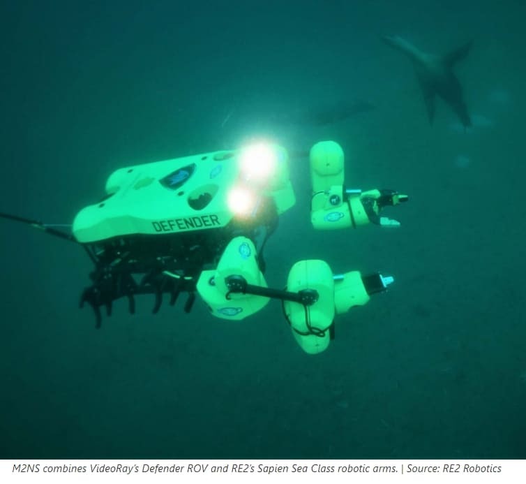심해 잠수 로봇, 해저 1000m 수중감시 자율임무 성공적 수행  VIDEO: RE2, VideoRay robot hits underwater depth milestone