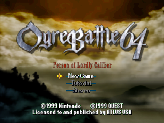 오우거 배틀 64 퍼슨 오브 로드리 캘리버 Ogre Battle 64 Person of Lordly Caliber USA (닌텐도 64 - N64)