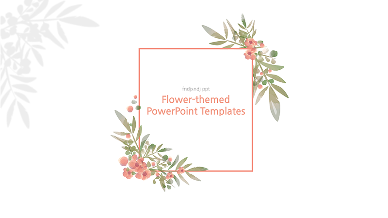 화사한 꽃  배경 PPT 템플릿-파워포인트 템플릿 액자 예쁜꽃
