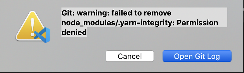 권한 거부된 파일 삭제하기 Git: warning: failed to remove Permission denied