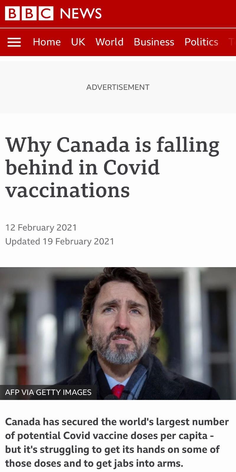캐나다 코로나 백신 주사 근황
