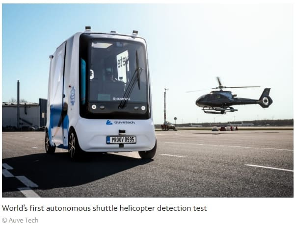 세계 최초 자율 셔틀 헬리콥터 탐지 기술...독보적 VIDEO: World's First Autonomous Shuttle Helicopter Detection Test