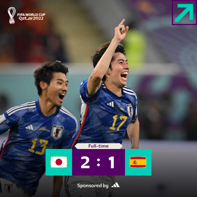 카타르월드컵 E조 5경기 일본 vs 스페인 움짤 결과