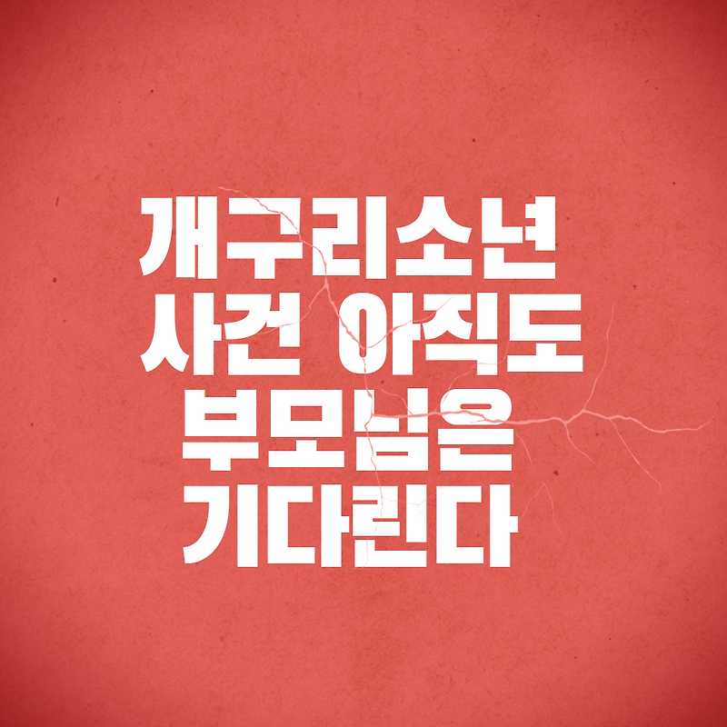 개구리소년 사건 요약