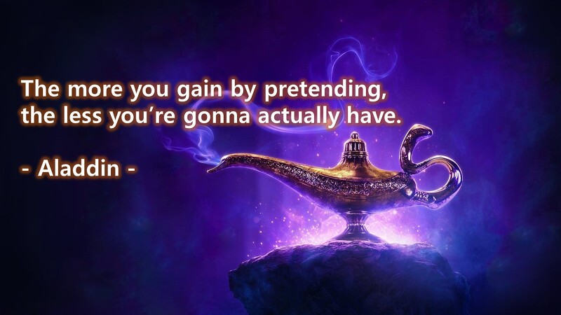 알라딘(Aladdin) 디즈니 애니메이션 거짓과 진실에 대한 영어 명대사 및 모음