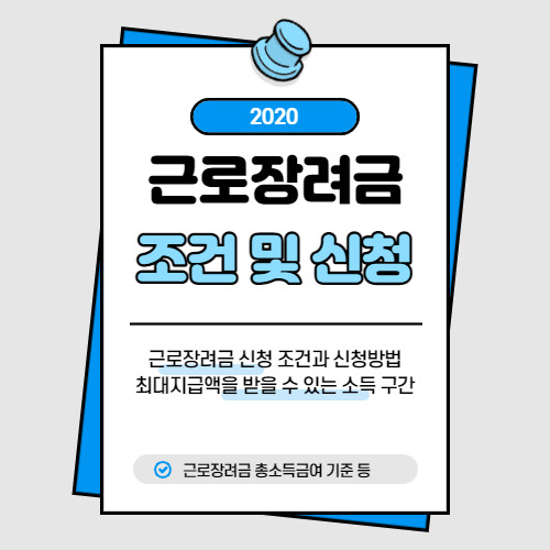 근로장려금 신청 조건과 최대지급 소득구간