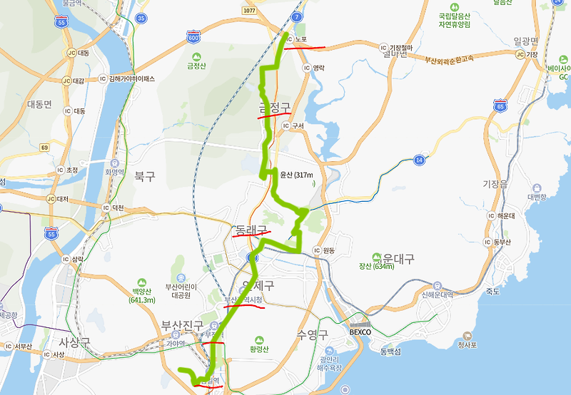 [부산 29번버스] 노선 시간표 : 종합버스터미널, 노포역, 부산외대, 부산대, 교대, 시청