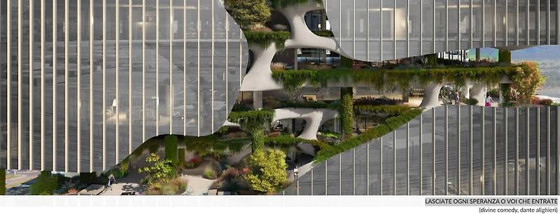 MAD Architects의 협곡 레일웨이 할리우드 사무실 ㅣ 콜로라도 덴버의 동굴같은 타워MAD Architects plans Hollywood office wrapped with funicular railway ㅣ  This cavernous tower by MAD architects has broken ground in denver, colo..