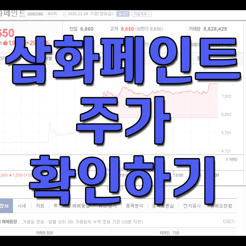 삼화페인트 주가