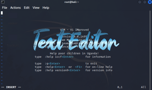 Kali Linux File Text Editor [ 1 ]