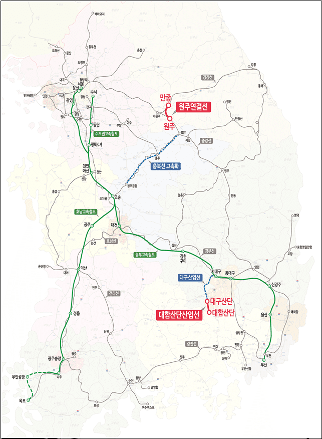 철도공단, ‘원주연결선’, ‘대합산단산업선’ 건설사업 본격 시동