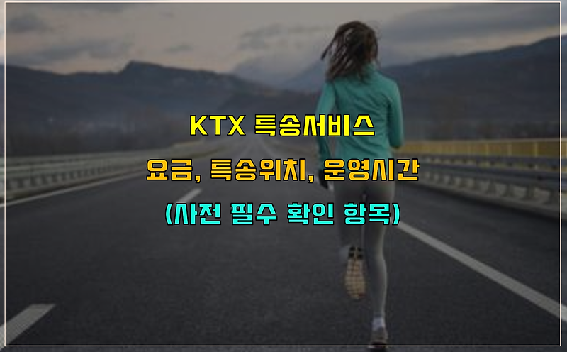 KTX 특송 이용방법 요금 운영시간 KTX 특송서비스역 위치정보