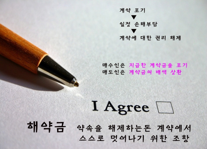 부동산 계약 계약금 위약금 해약금 위약금 증약금 반환 해제 배액배상