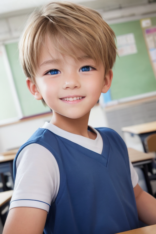 [Boy-141] boy, man, blond hair, handsome, cute, teen, teenage, student, school & classroom background, free images, Ai images