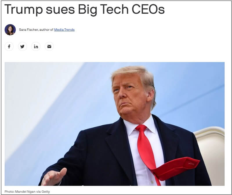 트럼프, 빅테크 CEO들 집단 소송 ㅣ 중국, 자국 빅텍기업  통제 Trump sues Big Tech CEOs ㅣChina cracks down on its own tech companies