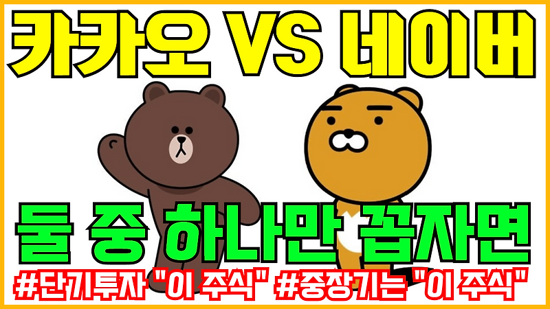 카카오 vs NAVER | 카카오 주식 네이버 주식 전망 ( 성장주 , 기술주 , 카카오톡 , 오픈톡 광고 , 웹툰 관련주 , 국민주식 )