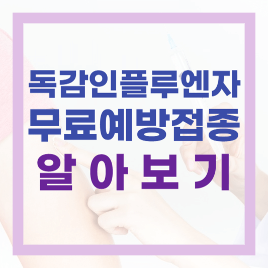 2023년 독감 인플루엔자 무료 예방접종 대상 내용 의료기관 검색 확인