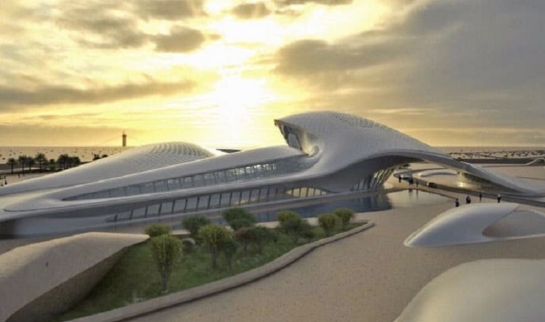 자하 하디드가 만든 아랍에미리트 사막의 비아그룹 본사 Video showcases sinuous forms of desert headquarters by Zaha Hadid Architects