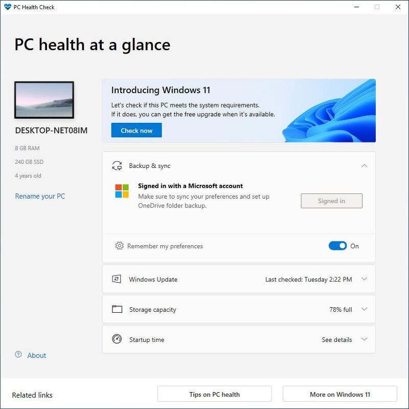Windows 11 PC 상태 검사 다운로드하는 방법 - 윈도우 11 업그레이드 시스템 요구 사항 확인