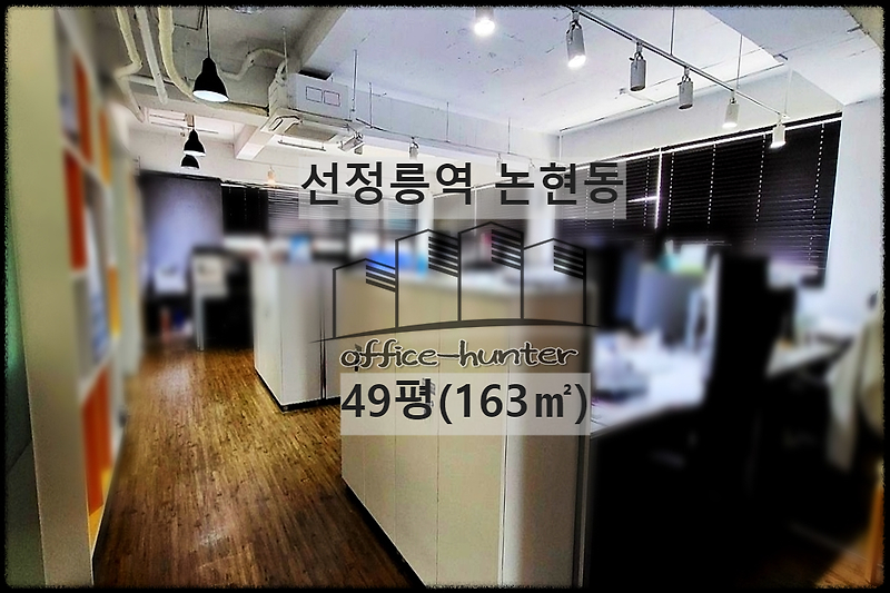 강남 사무실 선정릉역 2분 논현동 49평(163) 역세권 노출천장 사무실