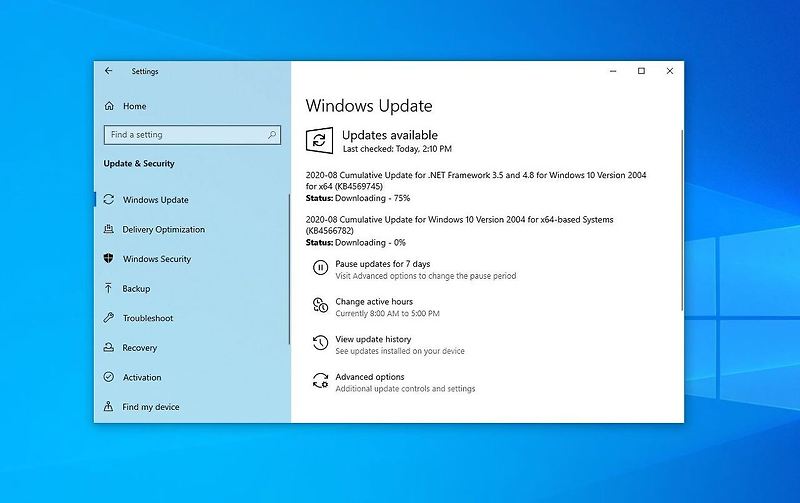 [Windows] Windows 10 버전 2004 용 누적 업데이트 KB4566782 다운로드 및 설치, KB4566782  제거