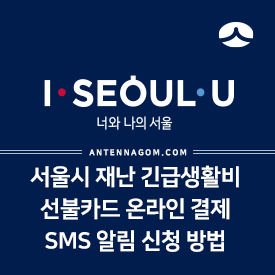 서울시 재난 긴급 생활비 선불 기프트카드 온라인 결제, 사용내역 SMS 알림 신청하는 방법
