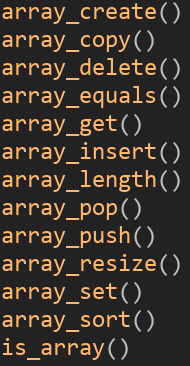 게임메이커 • array 관련 함수들