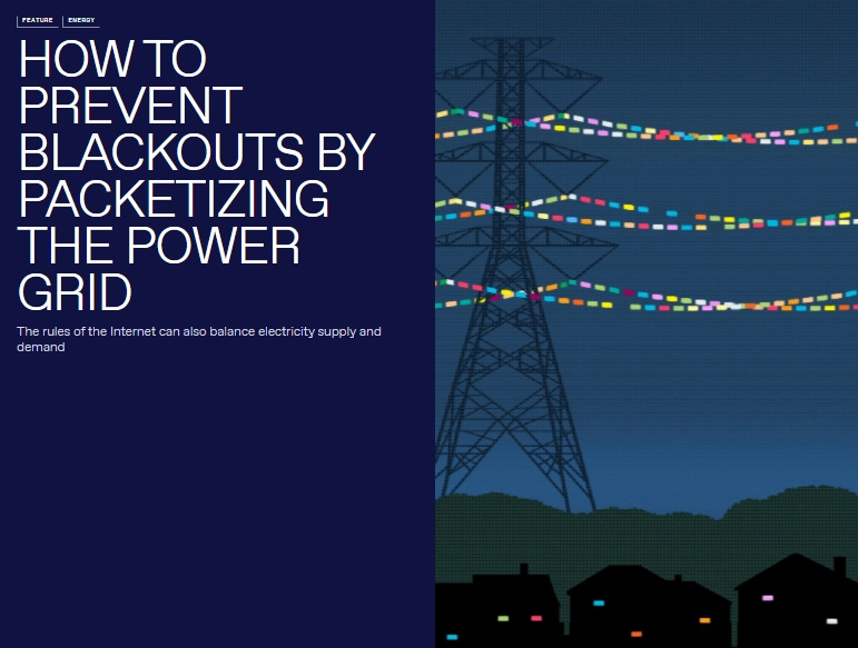 대규모 정전 방지하는 법 VIDEO: HOW TO PREVENT BLACKOUTS BY PACKETIZING THE POWER GRID