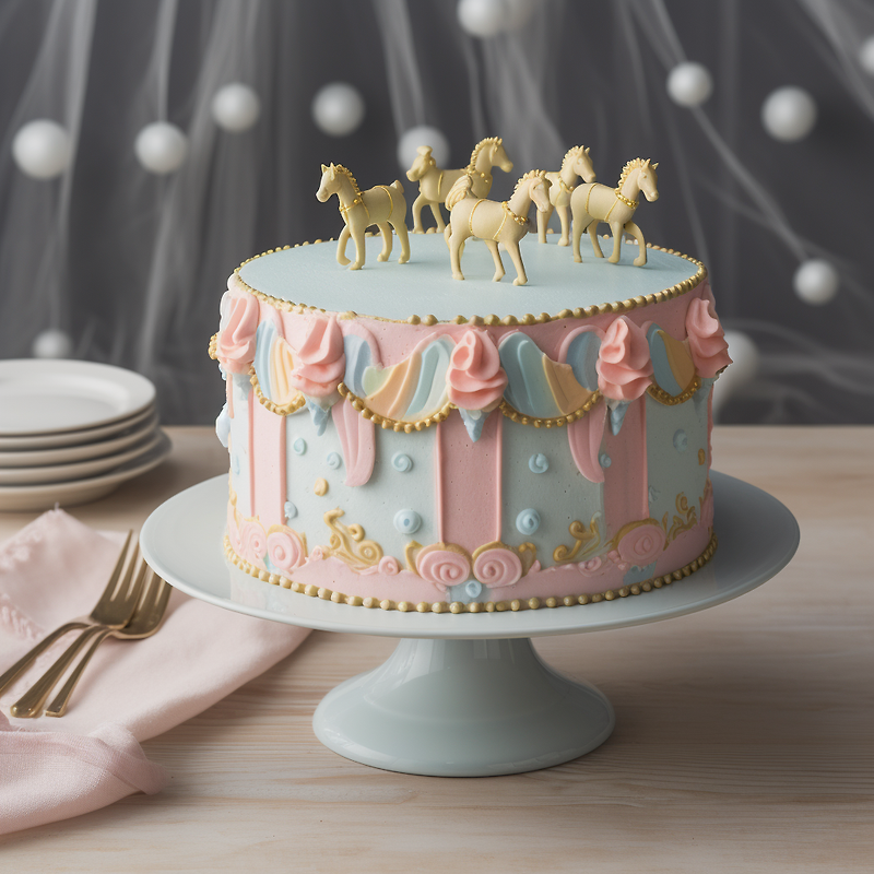 롯데월드 '다시 만나이 세계'를 달콤하게 맛보는 놀이공원 컨셉 케이크, 생일을 특별하게!