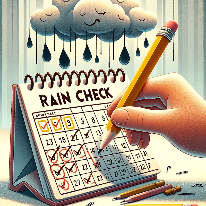 미드에 나오는 영어표현 익히기 'Rain check'