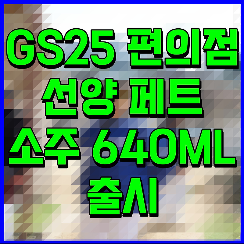GS25 편의점 선양 페트 소주 640ML 출시