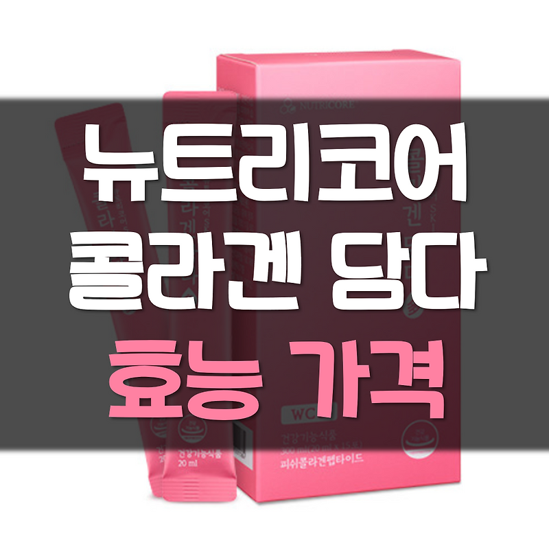 뉴트리코어 콜라겐 담다 효능 가격