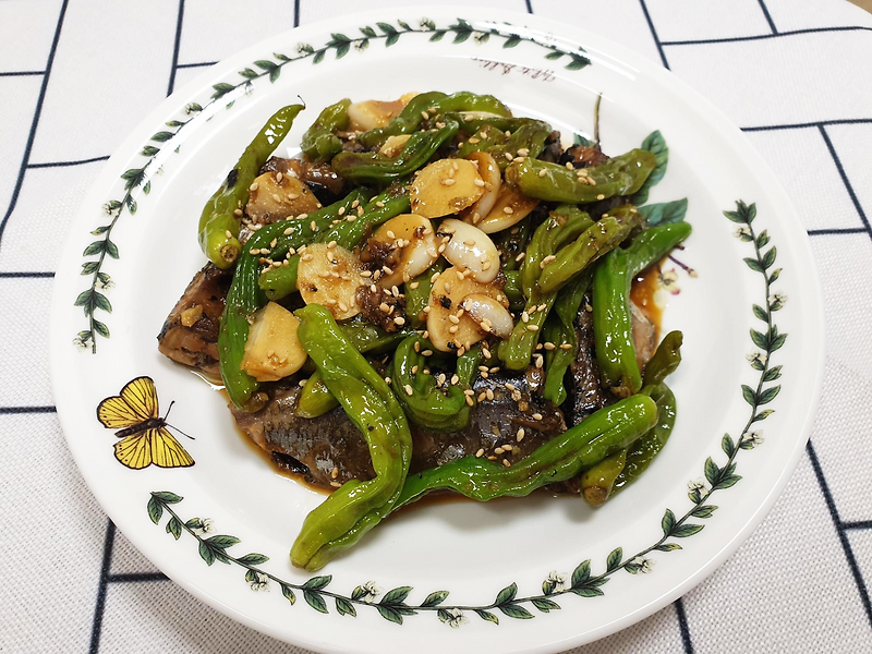 꽁치통조림 요리법 꽈리고추 꽁치조림 만드는법
