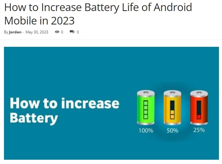알아두면 꿀!...‘배터리 수명' 어떻게 늘릴 수 있나? How to Increase Battery Life of Android Mobile in 2023