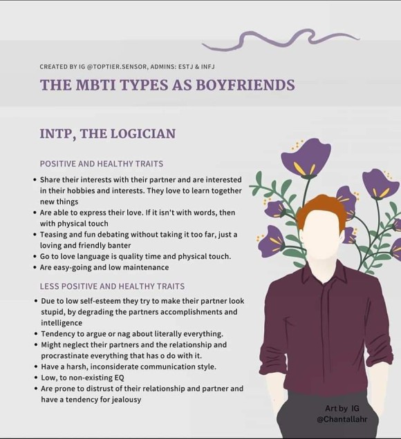 재미로 보는 MBTI - 성격유형별 남자친구 특성,INTP