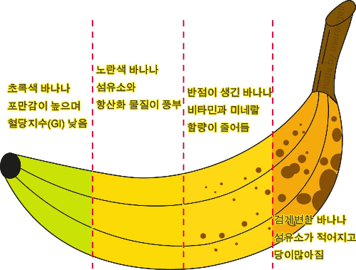 건강에 좋은 바나나 자주 먹어요.