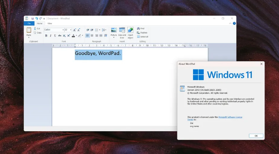 Microsoft- 30년만에 클래식 Windows WordPad 앱 종료