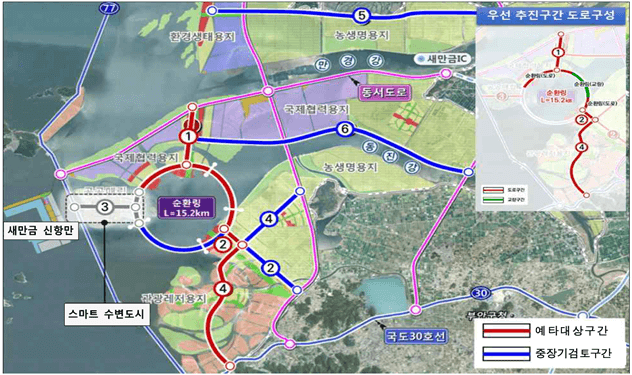 새만금 지역 간 연결도로 예비타당성조사 대상 선정 [새만금개발청]