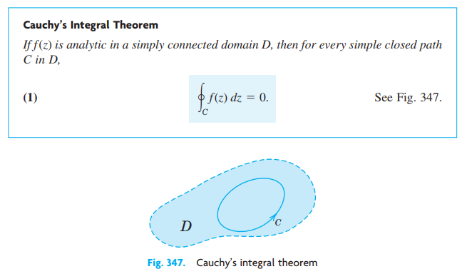 [공업수학] 코시 적분 정리와 공식 (Caychy's Integral Theorem, Formula)