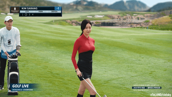 김사랑, 골프 광고 움짤